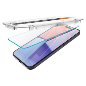 Folie iPhone 15 Pro Max Spigen Glas.tR EZ Fit, transparenta