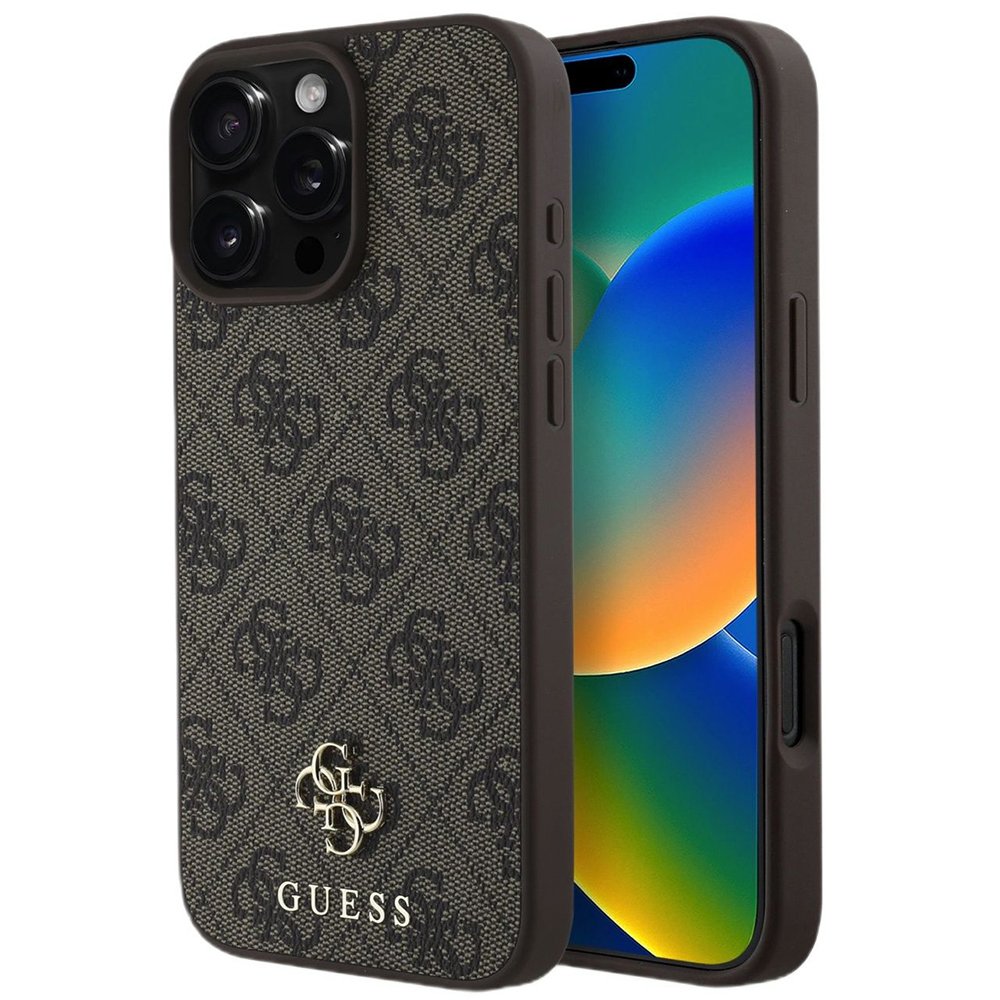 Husa Guess Hardcase 4G Classic MagSafe iPhone 16 Pro Max Brown