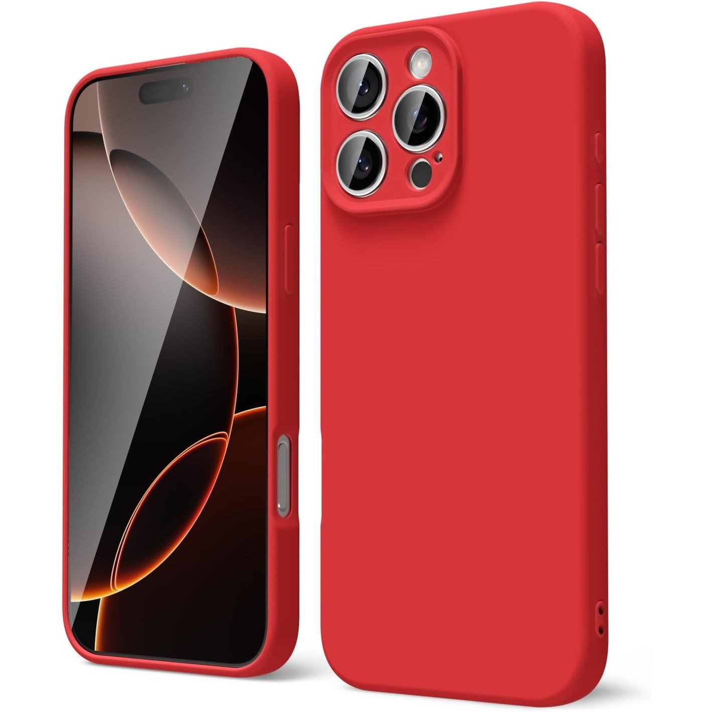 Husa De Protectie Matte TP Pentru Apple iPhone 16 Pro Max Protectie Camera Antisoc Antizgariere Antialunecare Acoperire Completa Rosu