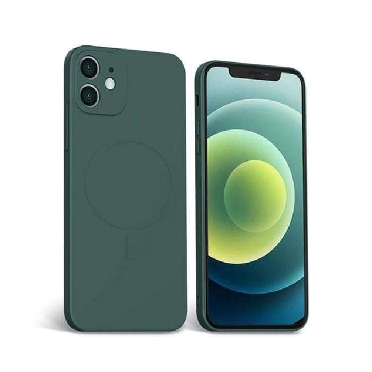 Husa Protectie Compatibila Cu Apple iPhone 12 Pro Max Mag Safe Silicone Verde