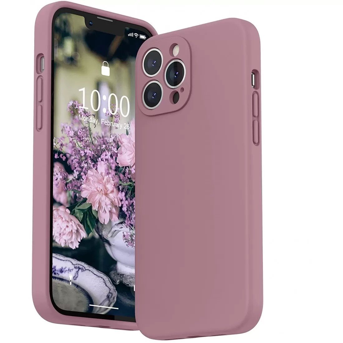 Husa Protectie Compatibila Cu Apple iPhone 13 Mini Liquid Silicone Mov