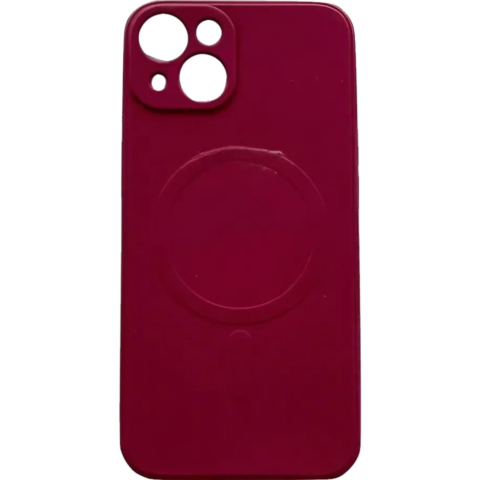 Husa Protectie Compatibila Cu iPhone 12 (6.1) Liquid MagSafe Ring-Haped Magnetica Visiniu