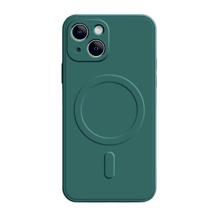 Husa Protectie Husa De Protectie Compatibila Cu iPhone 12 Liquid MagSafe Ring-Shaped Magnetica Verde