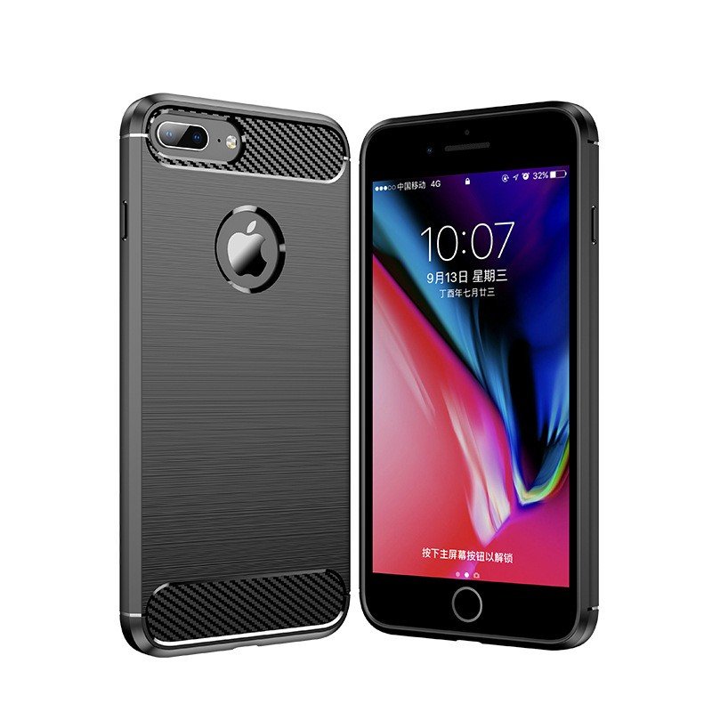 Husa Protectie Pentru iPhone 15 Pro Max TPU Carbon Negru