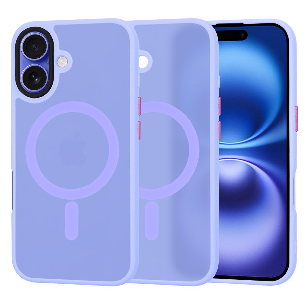 Husă iPhone 16 HaloFrost MagSafe Light Purple