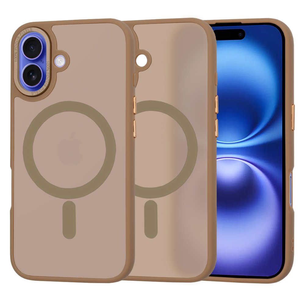 Husă iPhone 16 HaloFrost MagSafe Sandstone Brown