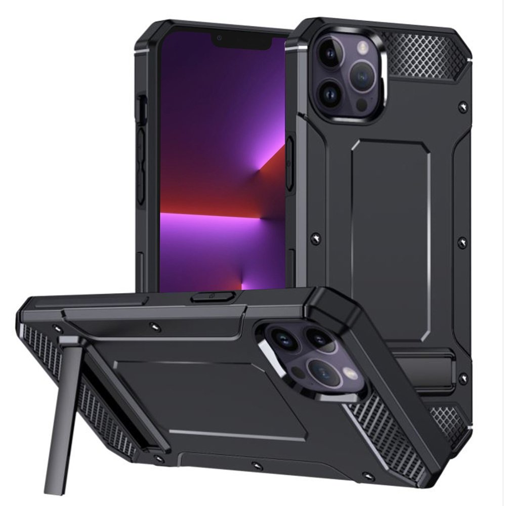 Husă iPhone 13 Pro Hybrid Armor Kickstand Black