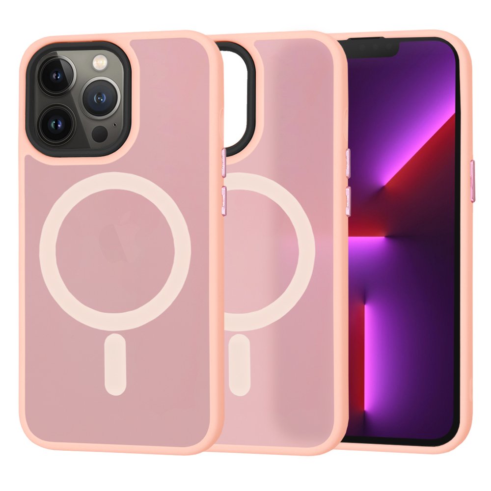 Husă iPhone 13 Pro HaloFrost MagSafe Series Pink