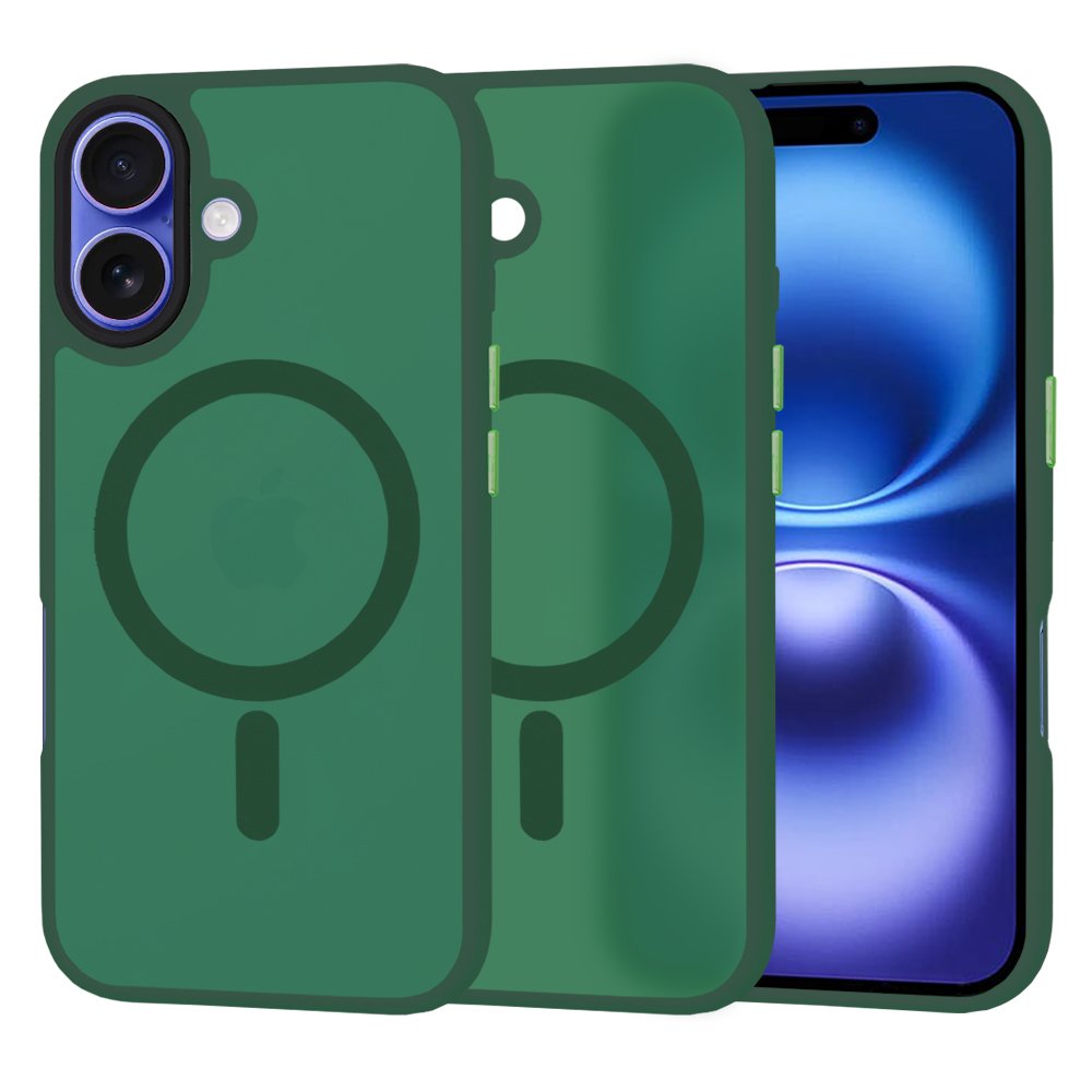 Husă HaloFrost MagSafe Series iPhone 16 Midnight Green