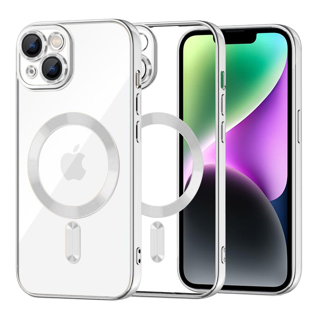 Husă Luxury Crystal MagSafe iPhone 14 Silver