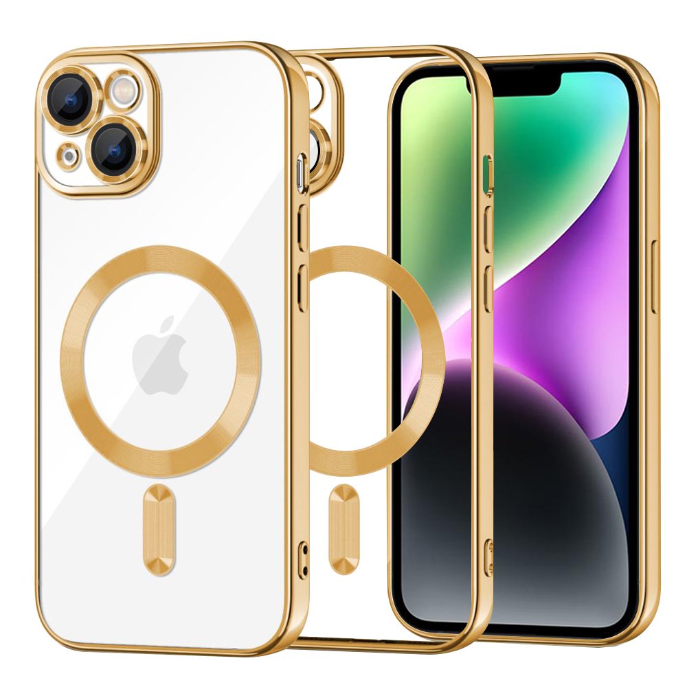 Husă Luxury Crystal MagSafe iPhone 14 Gold