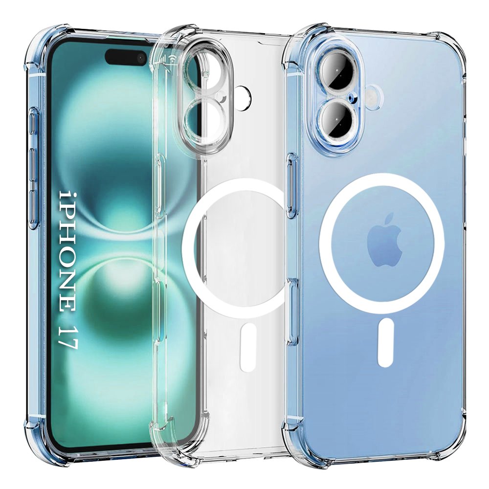 Husă Shockproof Clear Silicone MagSafe iPhone 17 Clear
