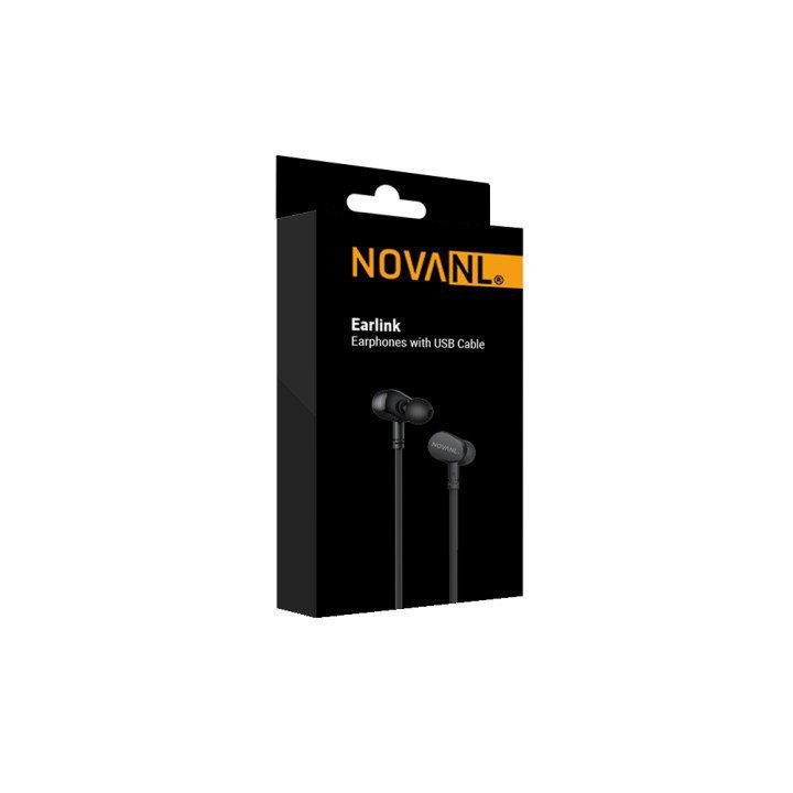 Căști NOVANL Earlink Earphones with USB-C Cable Black Nou/Sigilat