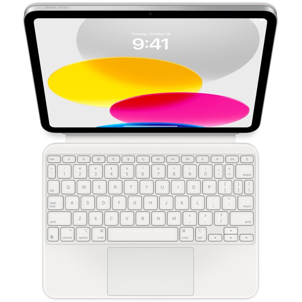 Magic Keyboard Folio Pentru iPad 11 iPad 10″ Layout Int EN MQDP3Z/A White Nou/Sigilat